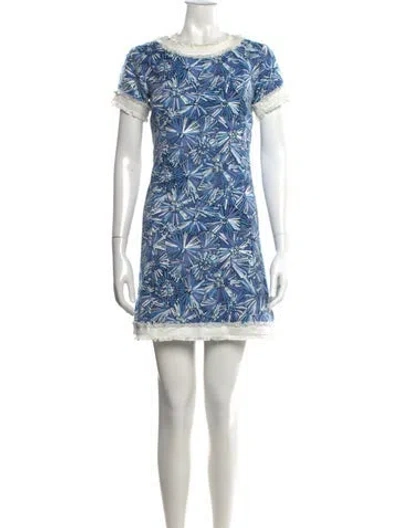 Pre-owned Sts Sail To Sable Printed Mini Dress In Blue