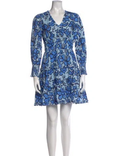 Pre-owned Sts Sail To Sable Printed Mini Dress W/ Tags In Blue