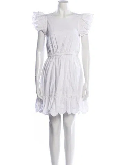 Pre-owned Sts Sail To Sable Scoop Neck Mini Dress W/ Tags In White