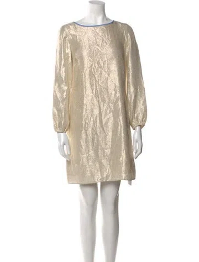 Pre-owned Sts Sail To Sable Silk Mini Dress In Neutral