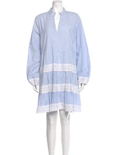 Pre-owned Sts Sail To Sable Striped Mini Dress In Blue