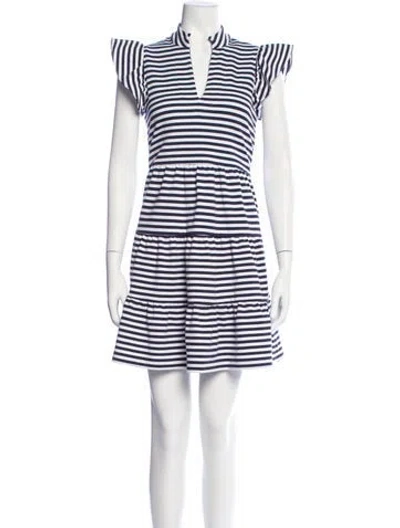 Pre-owned Sts Sail To Sable Striped Mini Dress In Blue