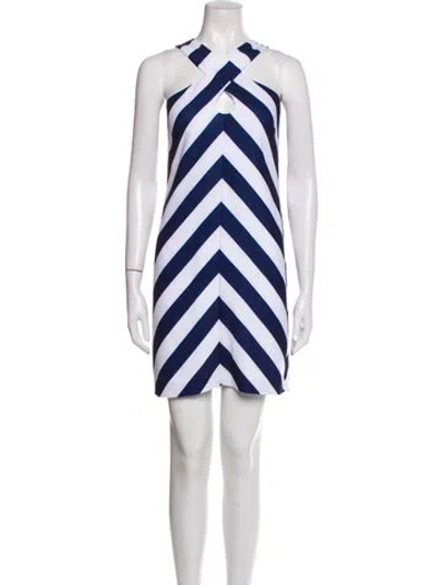 Pre-owned Sts Sail To Sable Striped Mini Dress In Blue