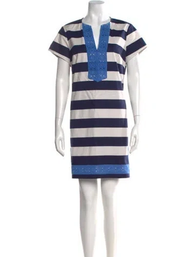 Pre-owned Sts Sail To Sable Striped Mini Dress In Blue