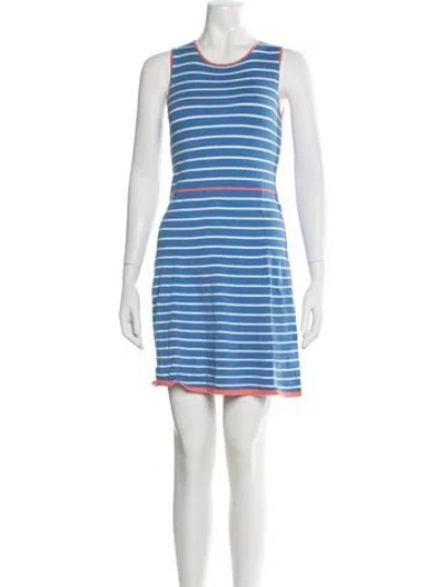 Pre-owned Sts Sail To Sable Striped Mini Dress In Blue