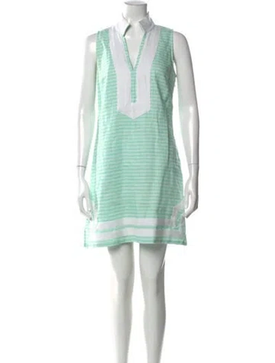 Pre-owned Sts Sail To Sable Striped Mini Dress In Green