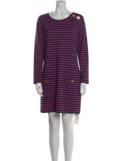 Pre-owned Sts Sail To Sable Striped Mini Dress In Purple