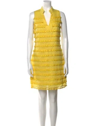 Pre-owned Sts Sail To Sable Striped Mini Dress In Yellow