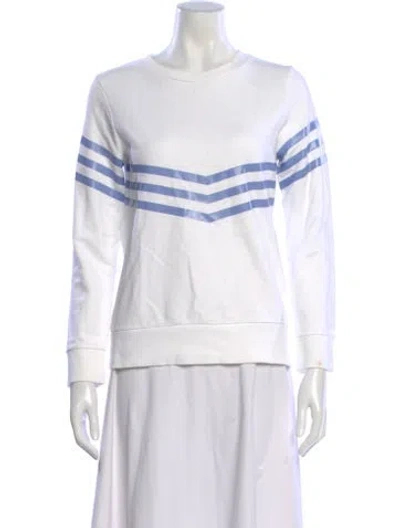 Pre-owned Sts Sail To Sable Striped Turtleneck Sweater In White
