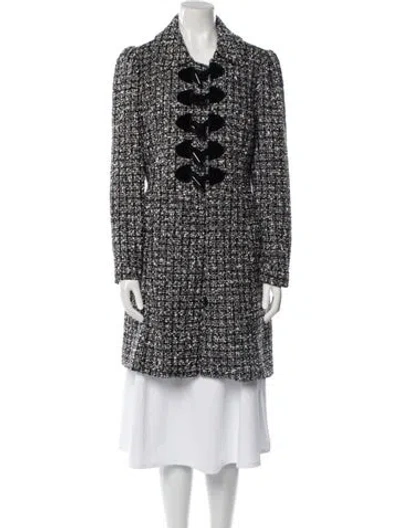 Pre-owned Sts Sail To Sable Tweed Pattern Coat In Black