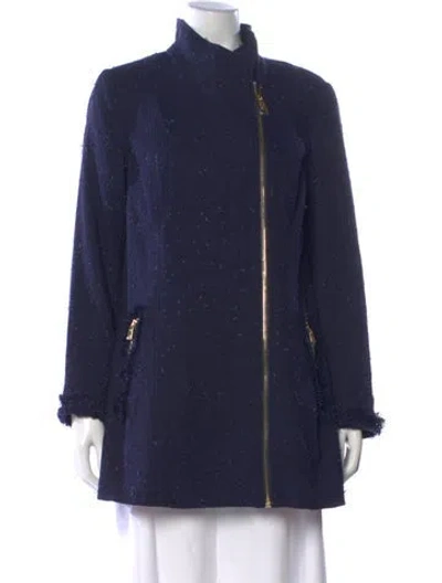 Pre-owned Sts Sail To Sable Tweed Pattern Knee-length Dress In Blue