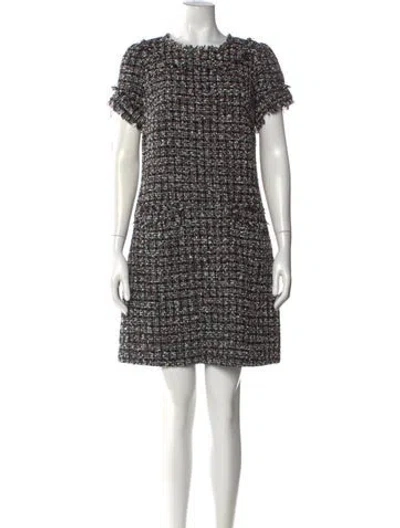 Pre-owned Sts Sail To Sable Tweed Pattern Mini Dress In Black