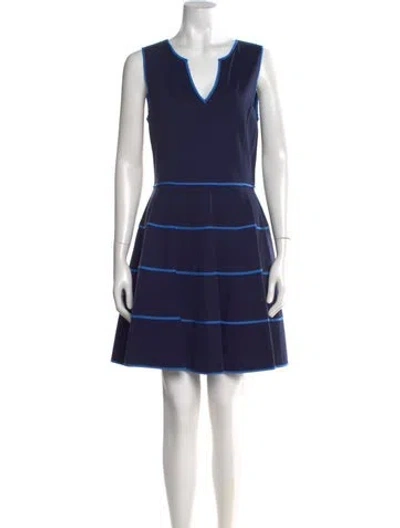 Pre-owned Sts Sail To Sable V-neck Mini Dress In Blue