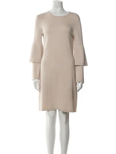 Pre-owned Sts Sail To Sable Wool Mini Dress In Neutral