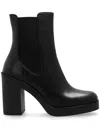 Stuart Weitzman Bethenny Leather Platform Chelsea Booties In Black