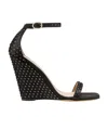 Stuart Weitzman 100mm Crystal-embellished Sandals In Black