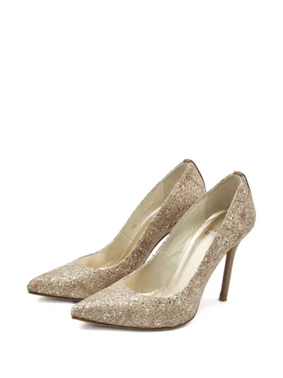 Pre-owned Stuart Weitzman 100mm Glitter-embellishment Pumps In Yellow
