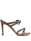 Stuart Weitzman 100mm Leopard-print Mules In Brown