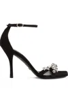 Stuart Weitzman 100mm Nudist Vow Crystal-embellished Sandals In Black