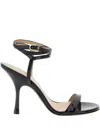 Stuart Weitzman 100mm Nudist Wrap-ankle Sandals