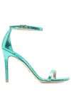 Stuart Weitzman 100mm Snakeskin-effect Stiletto Sandals In 蓝色