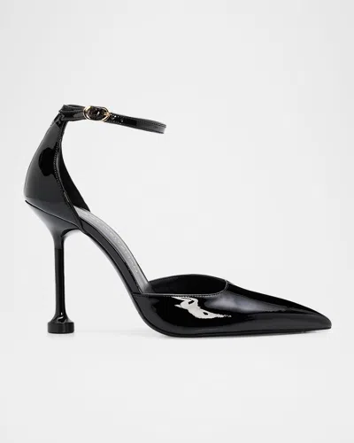 Stuart Weitzman 100mm Stuartini Patent Leather Pumps In Black