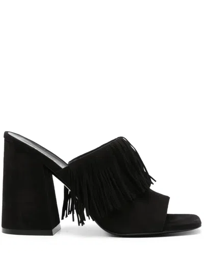 STUART WEITZMAN 100MM TIA FRINGE SANDALS