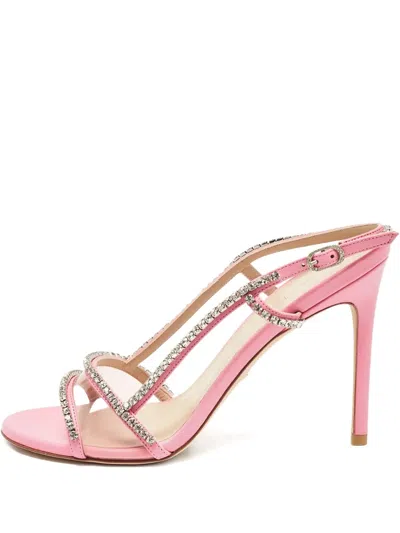 Pre-owned Stuart Weitzman 105mm Mondrian Glam Leather Sandals