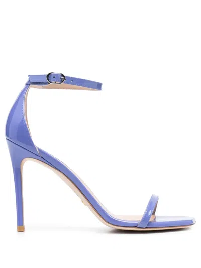 Stuart Weitzman 105mm Patent Leather Sandals In Violett