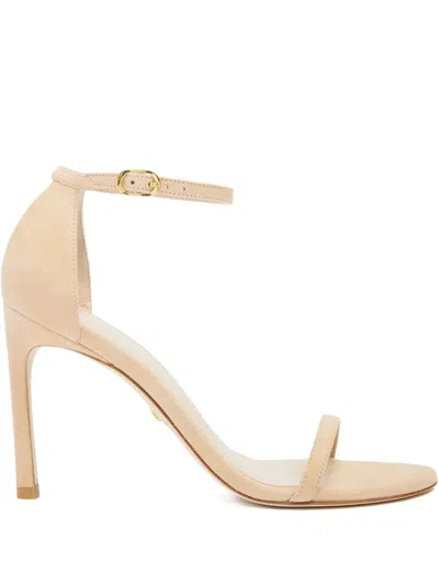 Stuart Weitzman 105mm Suede Sandals In Brown