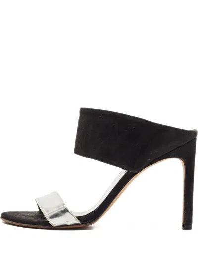 Pre-owned Stuart Weitzman 110mm Leather Heeled Sandals In Black