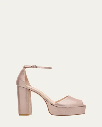 Stuart Weitzman 110mm Sabrina Platform Ankle-strap Sandals In Pink
