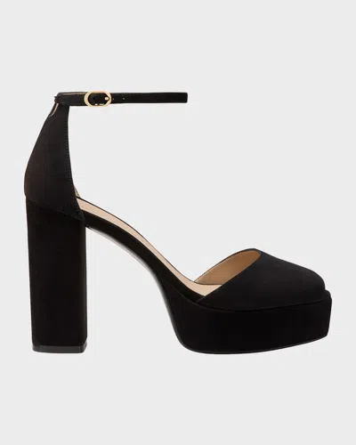 STUART WEITZMAN 110MM SABRINA SUEDE PLATFORM SANDALS