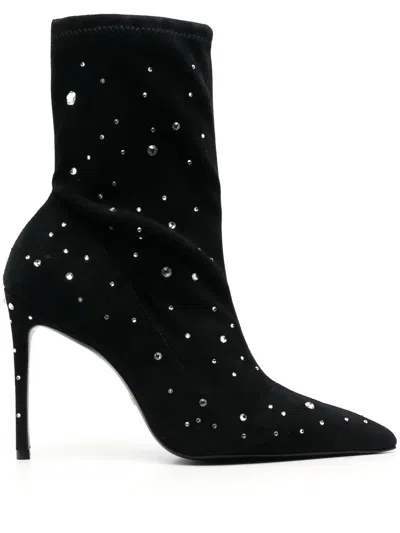 Stuart Weitzman Stiefeletten Mit Kristallen 115mm In Black