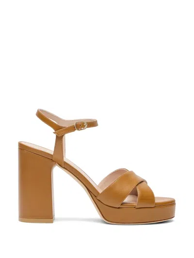 Stuart Weitzman 11cm Dayna Sandals In Brown