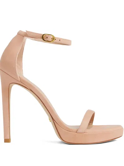 Stuart Weitzman 120mm Nudist Disco Sandals In Neutral