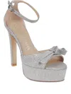 Stuart Weitzman 145mm Bow-embellished Platform Sandals In Silver
