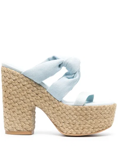 Stuart Weitzman Playa Sohigh 145mm Knot Sandals In Blue