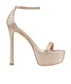 Stuart Weitzman 150mm Rhinestone Platform Sandals In Nude