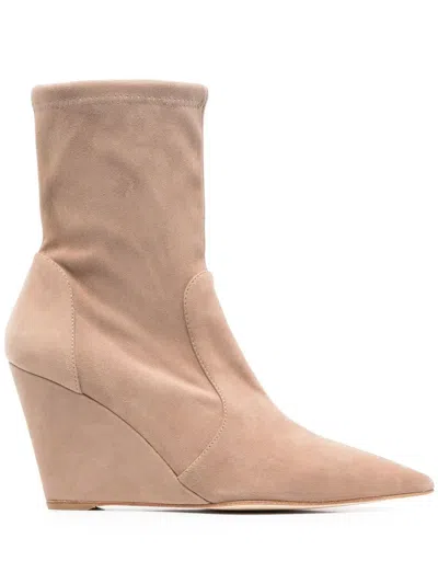 Stuart Weitzman Stiefeletten Mit Verdecktem Keilabsatz 160mm In Neutrals