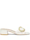 Stuart Weitzman 35mm Benni Mules In White