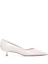 Stuart Weitzman Eva Leather Kitten-heel Pumps In Seashell