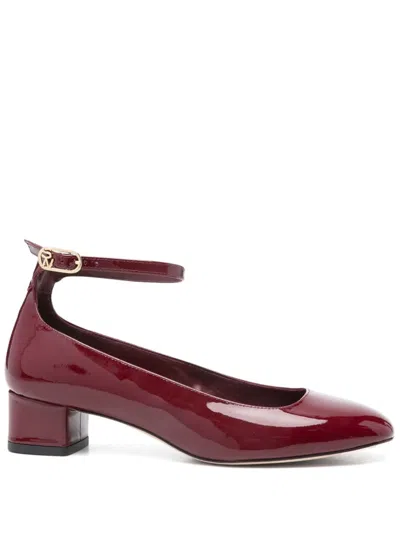 Stuart Weitzman Patent Leather Mary Jane In Red