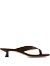 Stuart Weitzman 35mm Low-heeled Thong Sandals In Brown