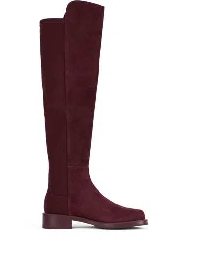 Stuart Weitzman 40mm 5050 Bold Boots In Rot
