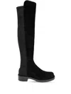Stuart Weitzman 40mm 5050 Suede Boots In Schwarz