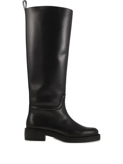 STUART WEITZMAN 40MM CELIA ROUNDED-TOE LEATHER BOOTS
