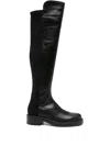 Stuart Weitzman 40mm Leather Panelled Knee-high Boots In Black