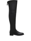 Stuart Weitzman 40mm Lowland Almond-toe Over-the-knee Boots In Black