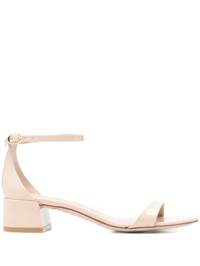 Stuart Weitzman 40mm Patent Sandals In 中性色